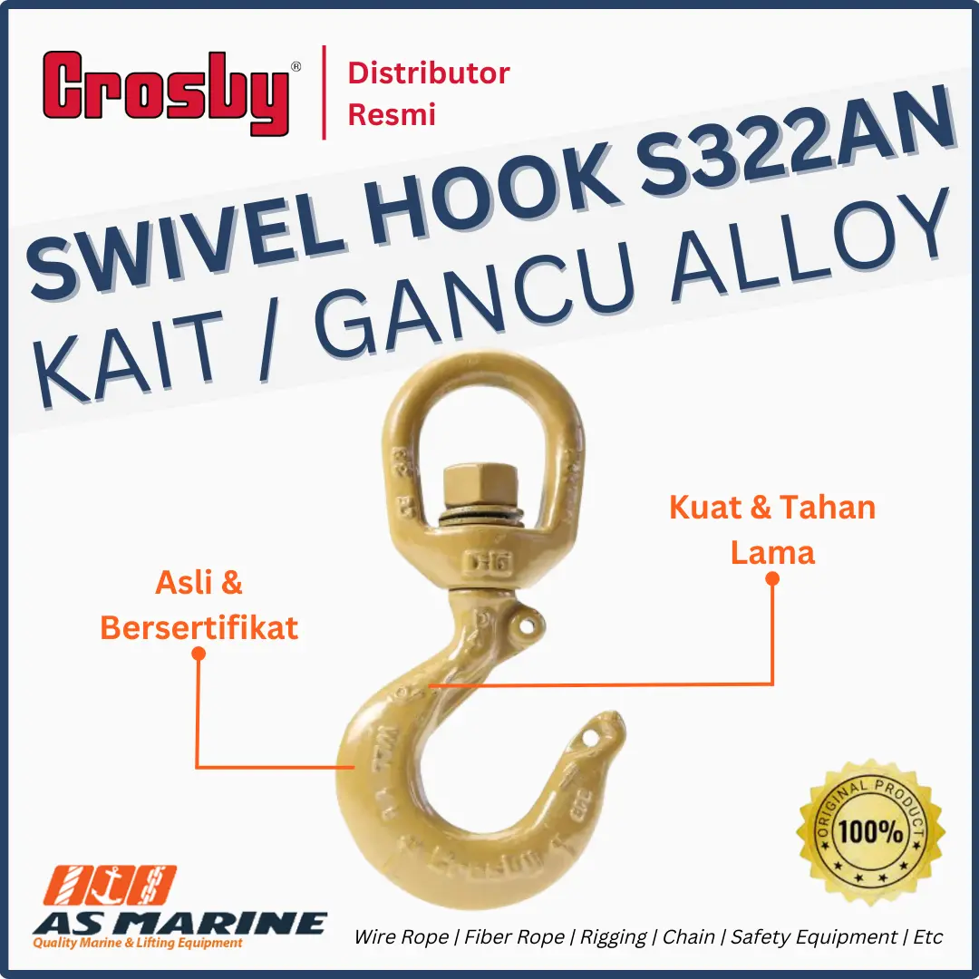 swivel hook crosby s322an